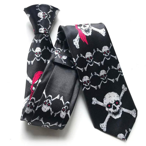 Cravate Tête de Mort Pirate