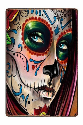 Poster Crâne Mexicain Femme