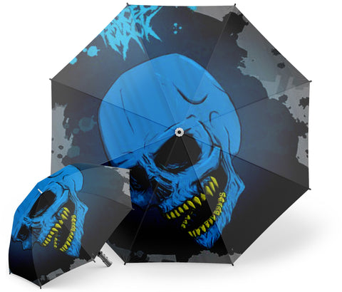 Parapluie Crâne Bleu