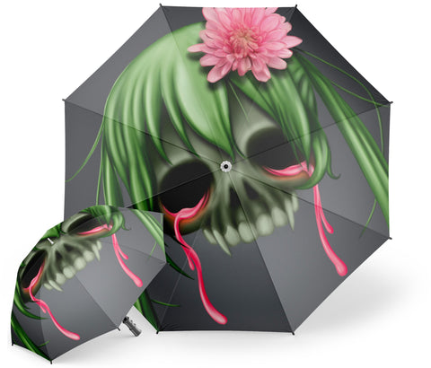 Parapluie Tête de Mort Qui Pleure