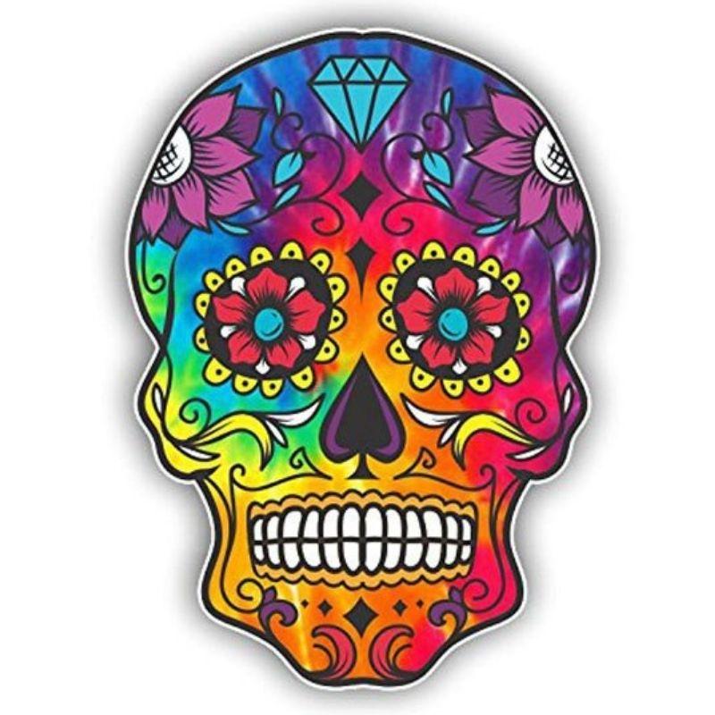 Sticker Tête de Mort Mexicaine Vintage