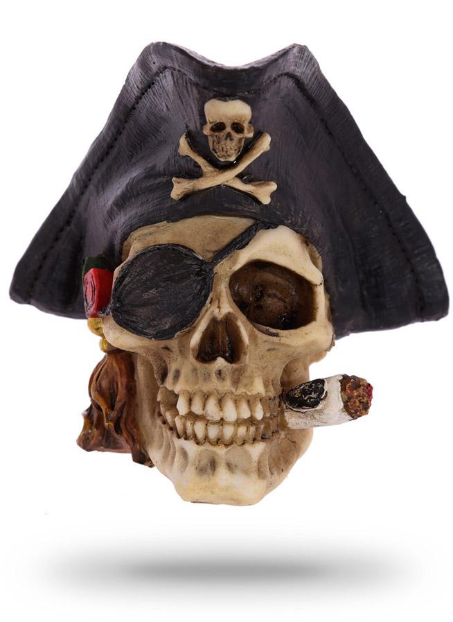 Décoration lumineuse tête de mort pirate à suspendre 53 cm - Vegaooparty