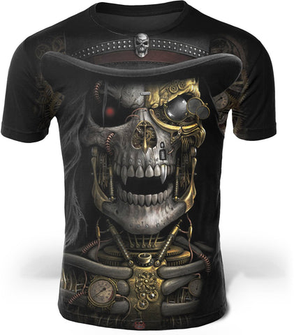 T-Shirt Tête de Mort Mécanique