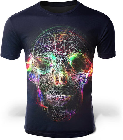 T-Shirt Crâne Multicolore