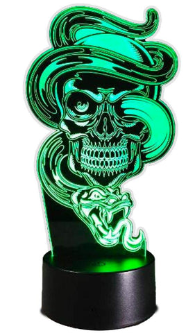 Lampe tête de mort mexicaine calavera 16 couleurs - lampe de