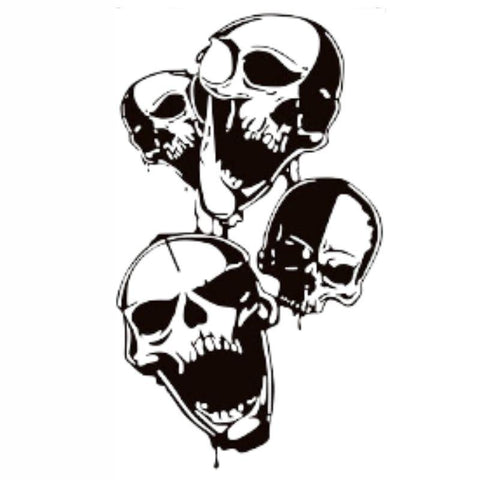 Sticker Crâne Noir