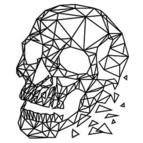 Sticker Crâne Géométrique