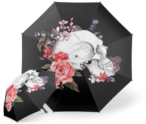 Parapluie Crâne Gothique