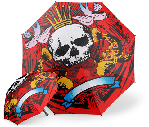 Parapluie Tête de Mort Couronne