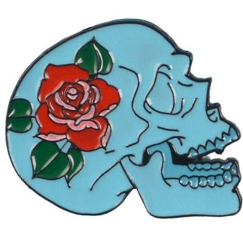 Pin's Crâne et Fleur