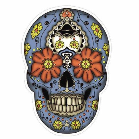 Sticker Tête de Mort Mexicaine Réaliste