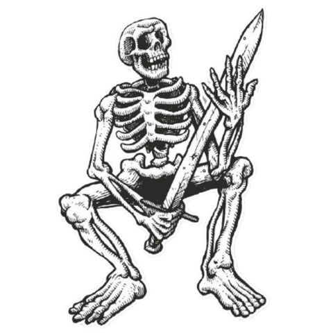 Sticker Squelette de la Mort