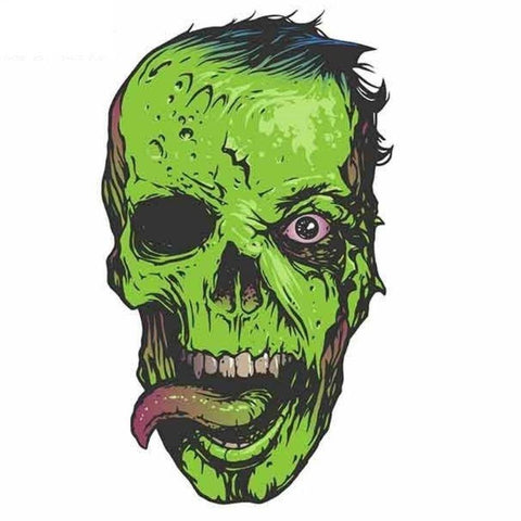 Sticker Crâne Zombie