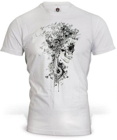 T-Shirt Squelette Fleurs