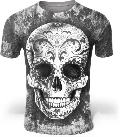 T-shirt Tête de Mort Mexicaine Homme