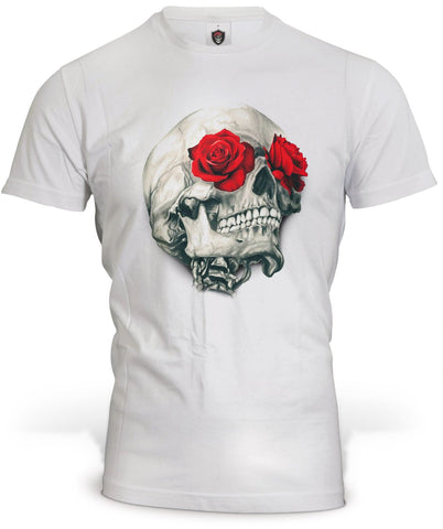 T-Shirt Crâne Fleuri